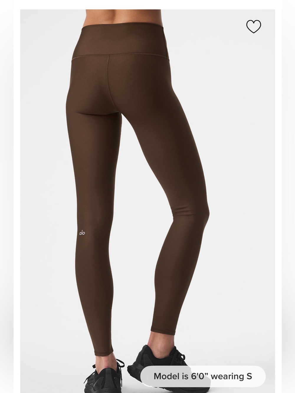 ALO Yoga 7/8 High-Waist Airlift Legging - Espresso size small - Picture 2 of 7